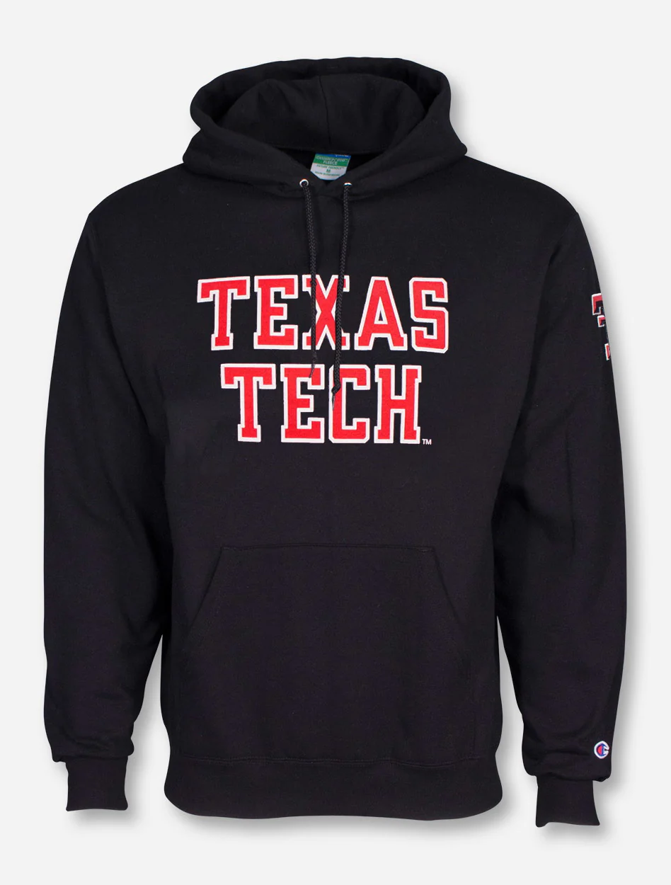 Champion Red Raiders "Rugged Football Font" Hoodie - Image 3