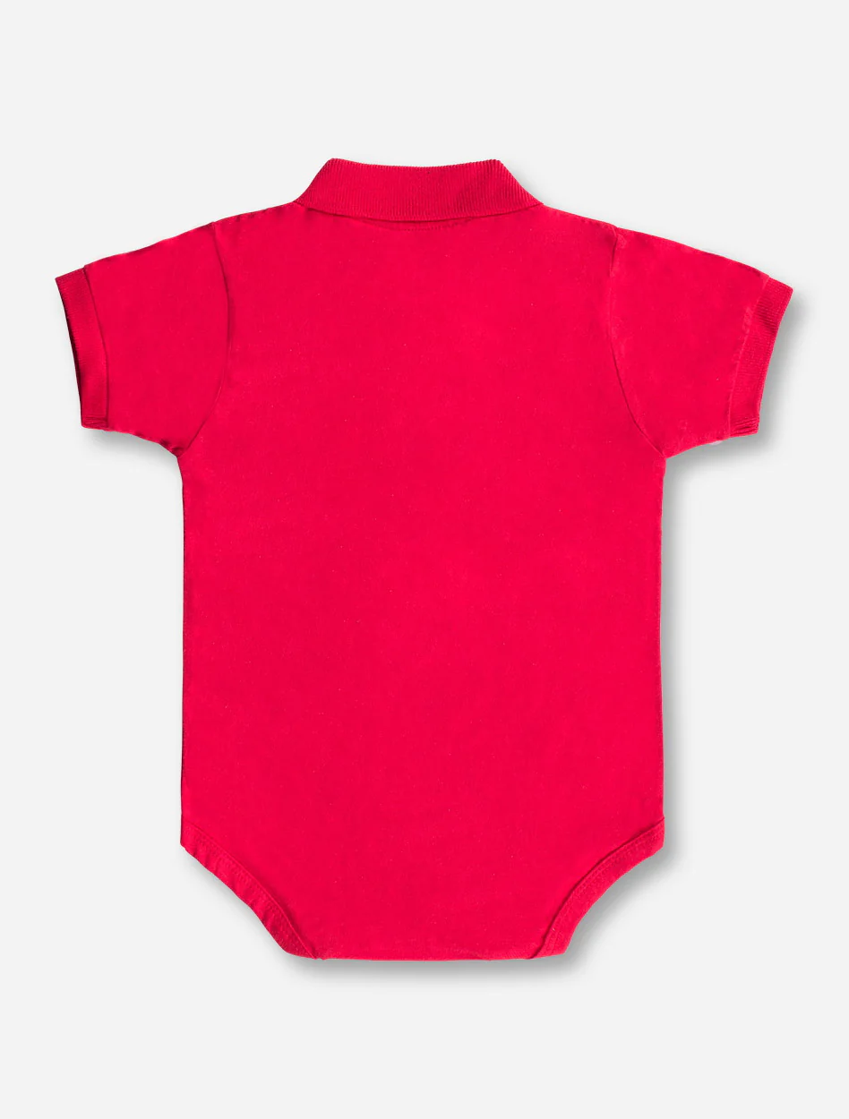 Creative Knitwear Texas Tech Double T on INFANT Polo Onesie - Image 4