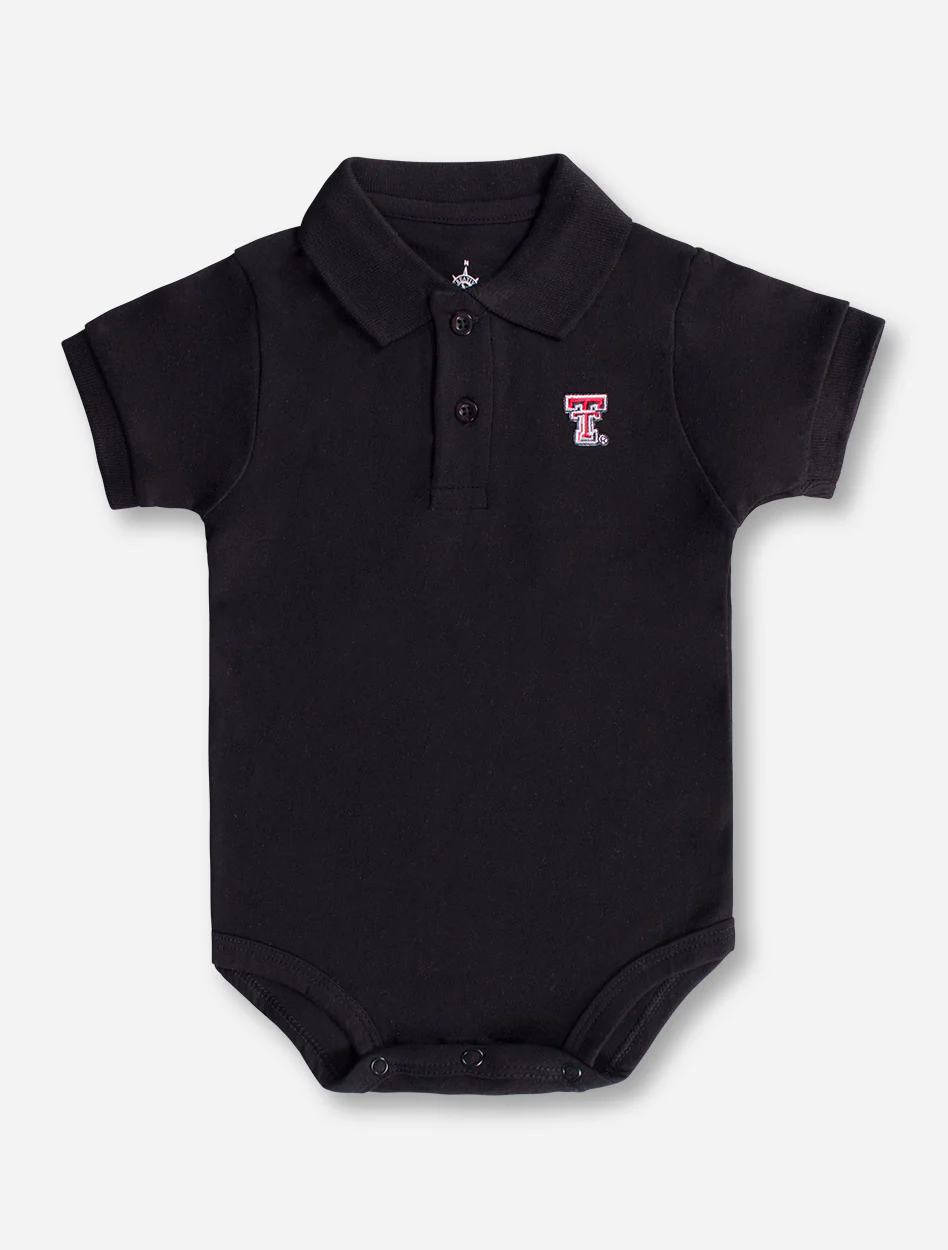 Creative Knitwear Texas Tech Double T on INFANT Polo Onesie - Image 5