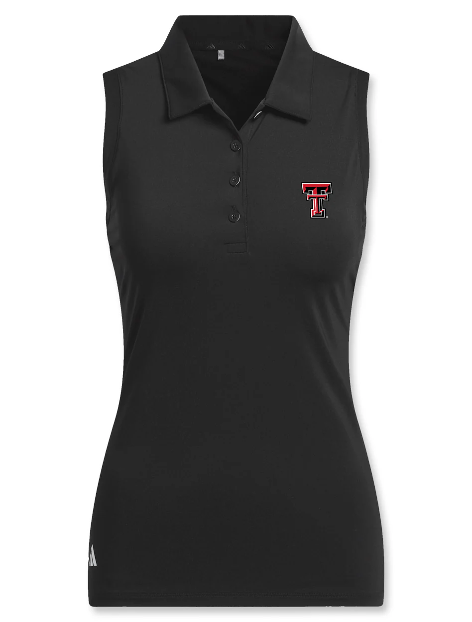 Texas Tech Adidas Golf Women's "Niblick" Sleeveless Short Sleeve Polo - Image 5
