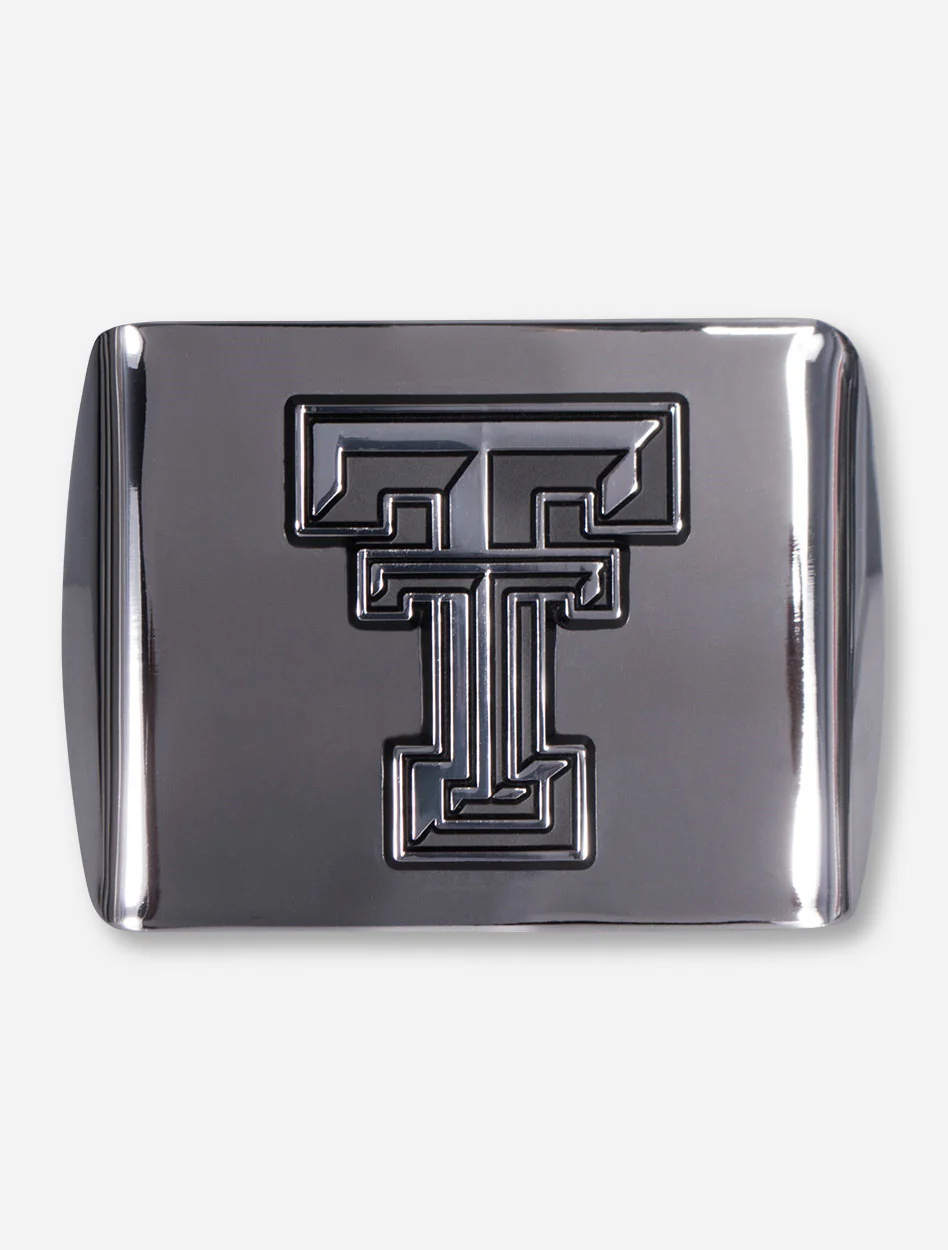 Texas Tech Chrome Plated Double T Hitch Cover - Image 3