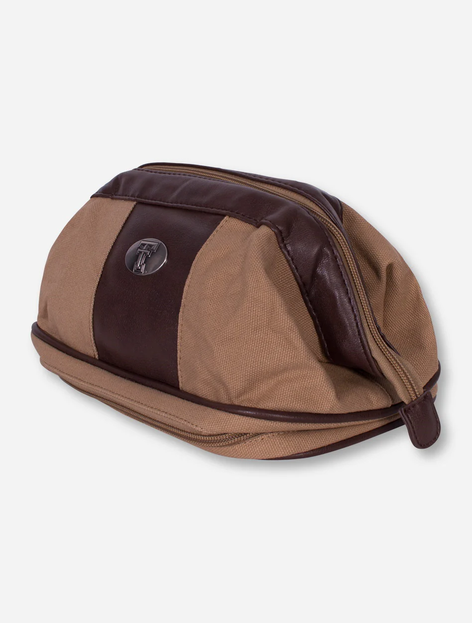 Texas Tech Double T Brown Canvas Travel Bag - Image 3