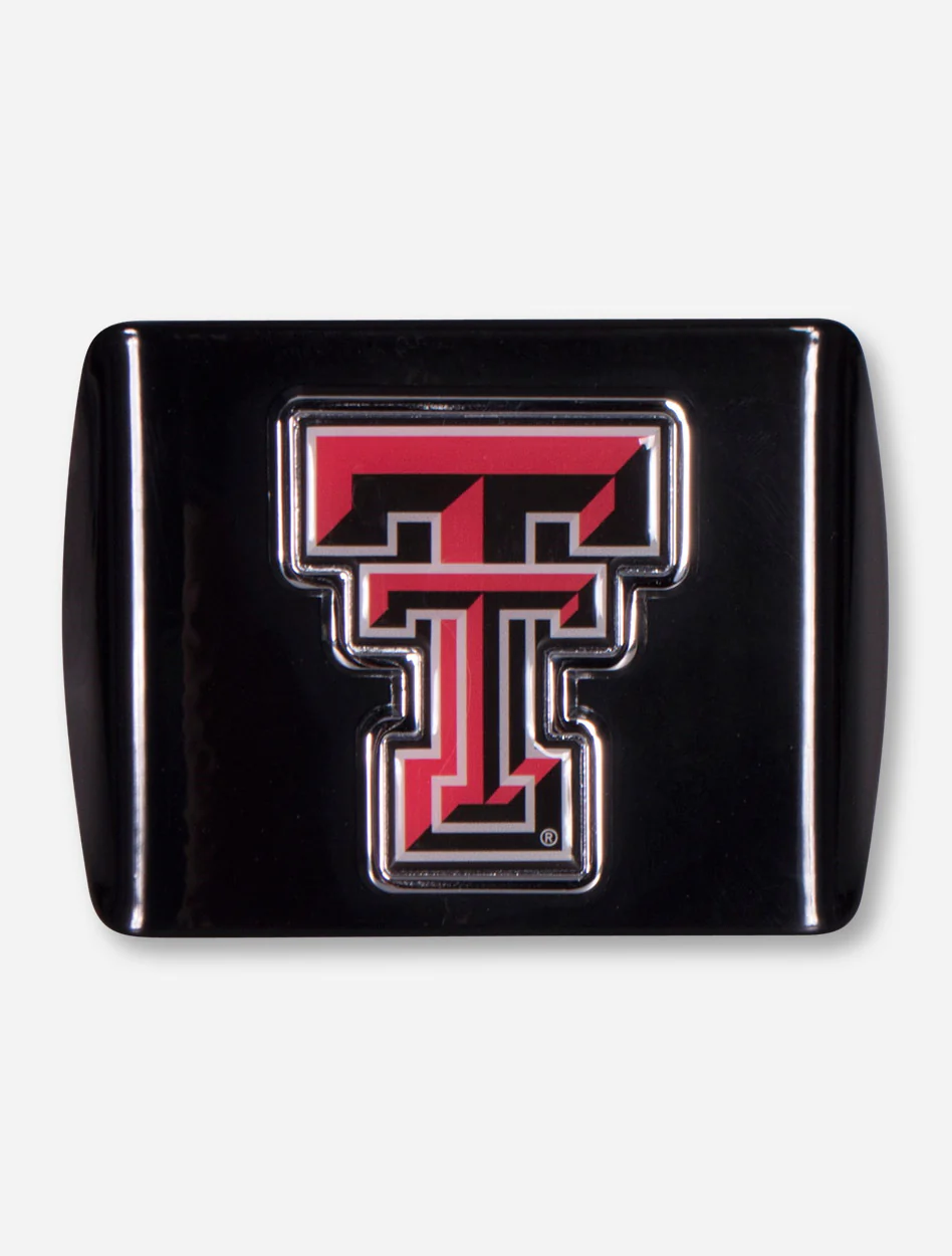 Texas Tech Full Color Double T on Black Hitch Cover - Image 3