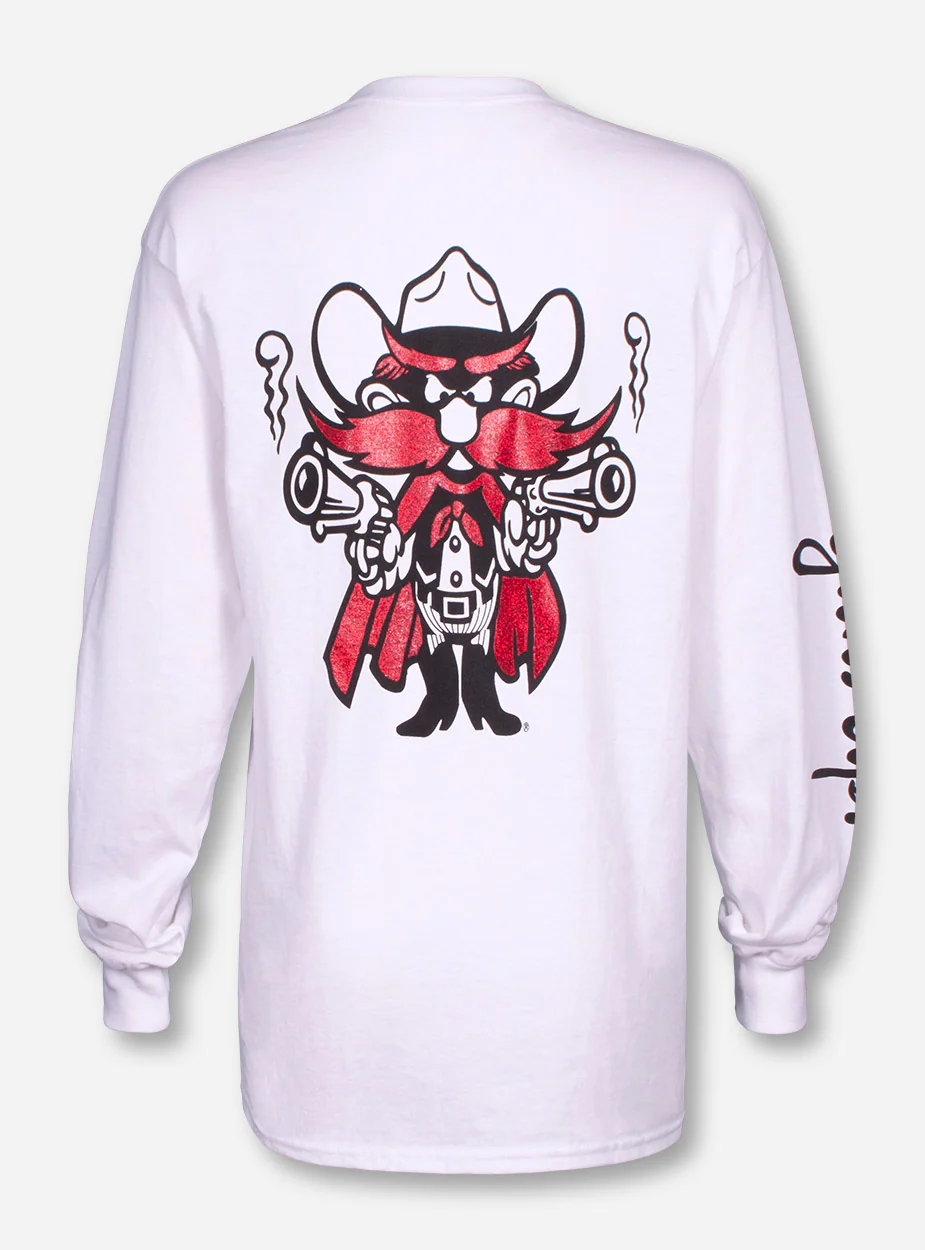 Texas Tech Red Glitter Raider Red Long Sleeve Shirt - Image 3