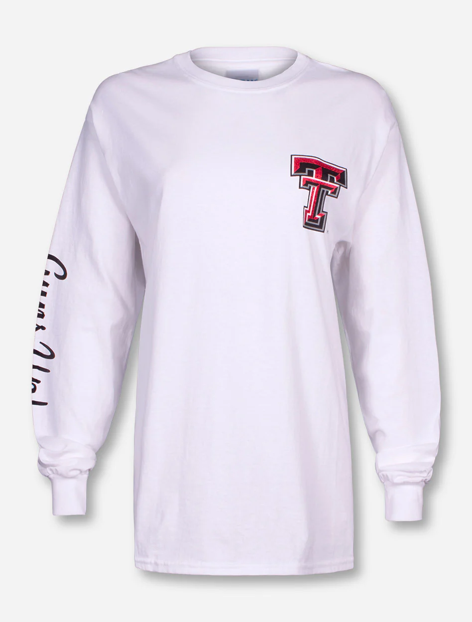 Texas Tech Red Glitter Raider Red Long Sleeve Shirt - Image 4
