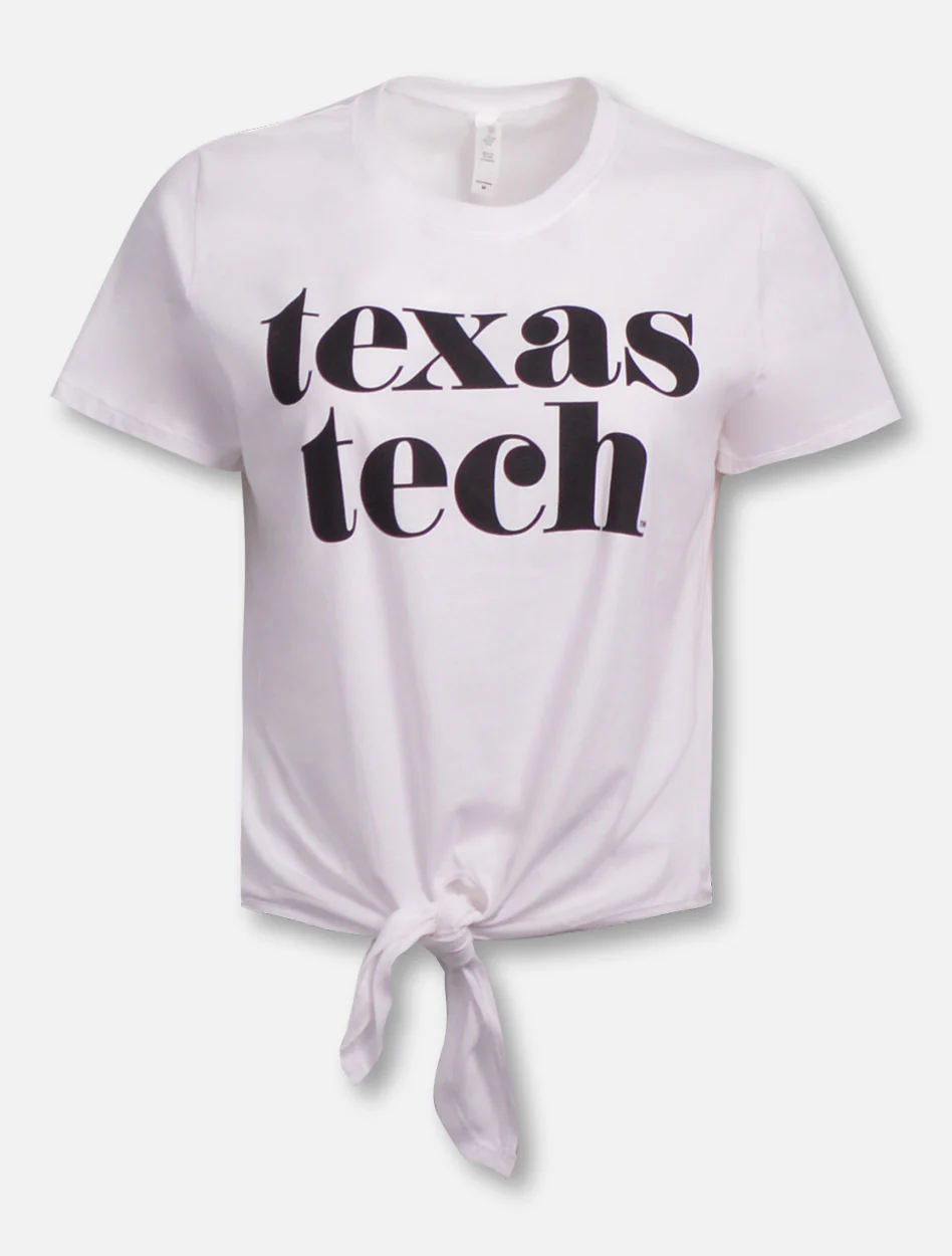 Texas Tech Red Raiders Script "Pristine" Tie Front T-Shirt - Image 3