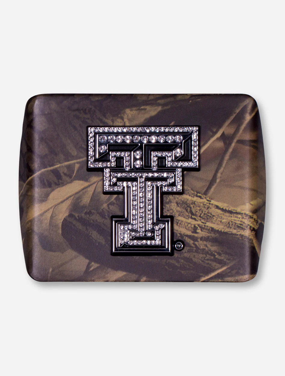 Texas Tech Rhinestone Double T on Camo Hitch Cover - Image 3